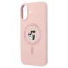 Чохол Karl Lagerfeld Silicone Karl & Choupette Ring для iPhone 16 Plus Pink with MagSafe (KLHMP16MSCMKCRHP)