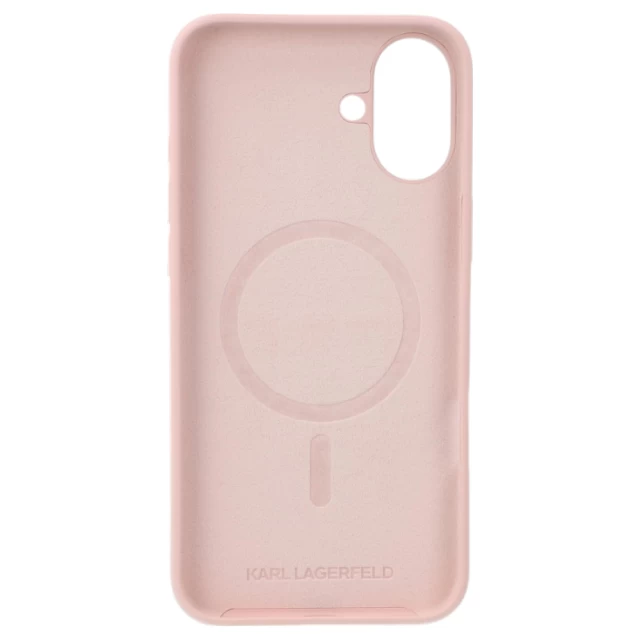 Чехол Karl Lagerfeld Silicone Karl & Choupette Ring для iPhone 16 Plus Pink with MagSafe (KLHMP16MSCMKCRHP)