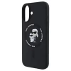 Чехол Karl Lagerfeld Silicone Karl & Choupette Ring для iPhone 16 Black with MagSafe (KLHMP16SSCMKCRHK)