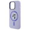 Чохол Karl Lagerfeld Silicone Karl & Choupette Ring для iPhone 14 Pro Purple with MagSafe (KLHMP14LSCMKCRHU)