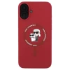 Чохол Karl Lagerfeld Silicone Karl & Choupette Ring для iPhone 16 Plus Red with MagSafe (KLHMP16MSCMKCRHR)