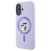 Чехол Karl Lagerfeld Silicone Karl & Choupette Ring для iPhone 16 Plus Purple with MagSafe (KLHMP16MSCMKCRHU)