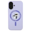 Чехол Karl Lagerfeld Silicone Karl & Choupette Ring для iPhone 16 Plus Purple with MagSafe (KLHMP16MSCMKCRHU)