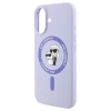 Чехол Karl Lagerfeld Silicone Karl & Choupette Ring для iPhone 16 Plus Purple with MagSafe (KLHMP16MSCMKCRHU)