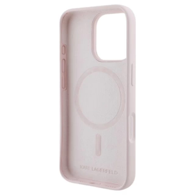 Чехол Karl Lagerfeld Silicone Karl & Choupette Ring для iPhone 16 Pro Max Pink with MagSafe (KLHMP16XSCMKCRHP)