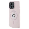 Чохол Karl Lagerfeld Silicone Karl & Choupette Ring для iPhone 16 Pro Pink with MagSafe (KLHMP16LSCMKCRHP)