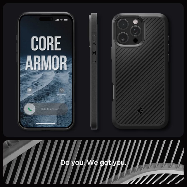 Чехол Spigen Core Armor для iPhone 16 Pro Matte Black (ACS08157)