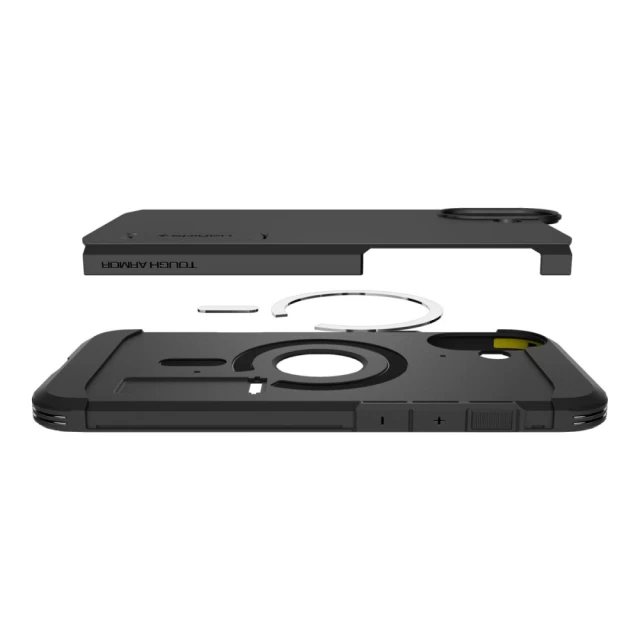 Чохол Spigen Tough Armor для iPhone 16 Black with MagSafe (ACS08216)