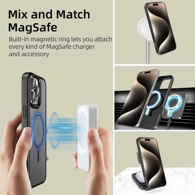 Чохол Tech-Protect MagMat для iPhone 16 Pro Max Matte Black with MagSafe (5906302311118)