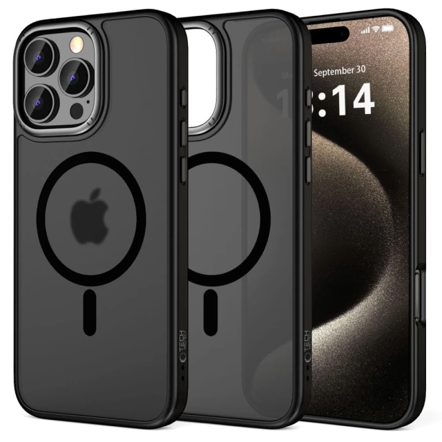 Чохол Tech-Protect MagEdge для iPhone 16 Pro Matte Black Gunmetal with MagSafe (5906302311194)