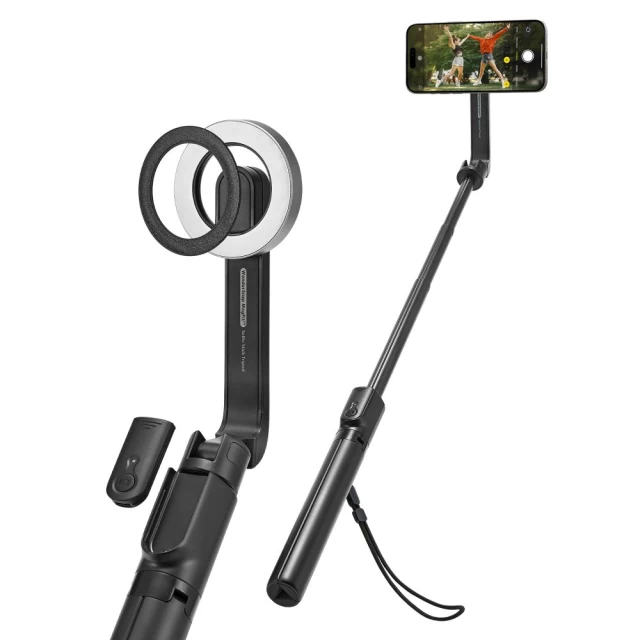 Трипод Spigen S580W Bluetooth Selfie Stick Long Tripod Black with MagSafe (AMP07659)