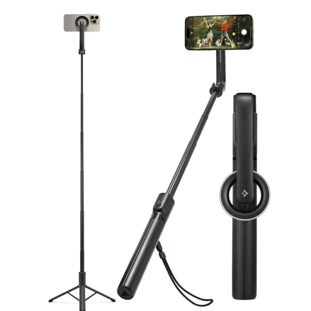 Трипод Spigen S580W Bluetooth Selfie Stick Long Tripod Black with MagSafe (AMP07659)