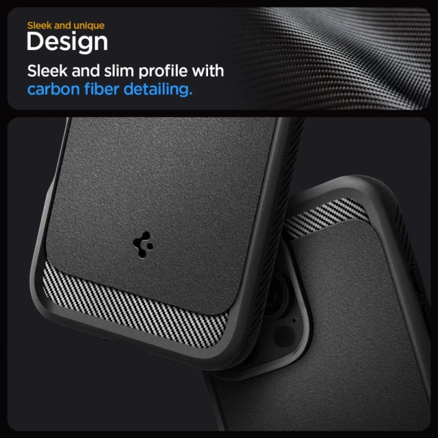 Чехол Spigen Rugged Armor для iPhone 16 Pro Max Matte Black with MagSafe (ACS07986)