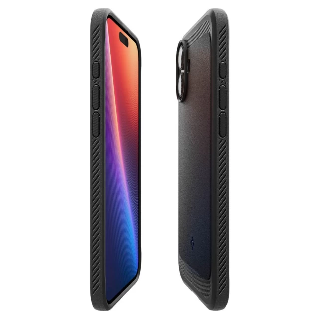 Чехол Spigen Rugged Armor для iPhone 16 Plus Matte Black with MagSafe (ACS08087)