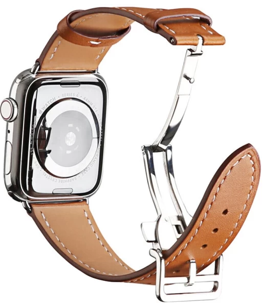 Ремінець Upex Single Tour Deployment Buckle для Apple Watch 49 | 45 | 44 | 42 mm Fauve Barenia Leather - 1