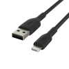 Кабель Belkin USB-A - Lightning BRAIDED Black 1m (CAA002BT1MBK)
