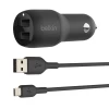 Автомобильное зарядное устройство Belkin Car Charger 24W Dual USB-A USB-A - MicroUSB 1m Black (CCE002BT1MBK)