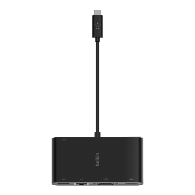 Адаптер Belkin USB-C - Ethernet HDMI VGA USB-A 100W PD Black (AVC004BTBK)