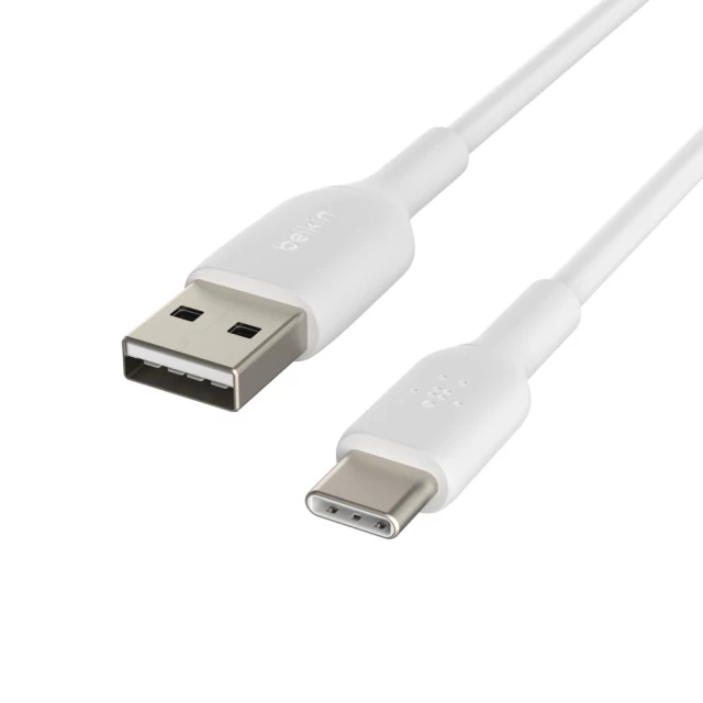 Кабель Belkin USB-A - USB-С PVC White 2m (CAB001BT2MWH)