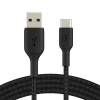 Кабель Belkin USB-A - USB-С BRAIDED Black 3m (CAB002BT3MBK)