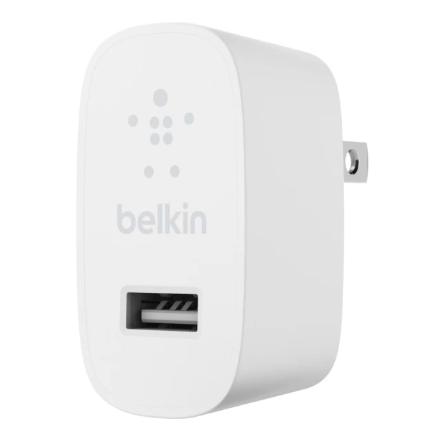 Мережевий зарядний пристрій Belkin 12W USB-A with USB-A to Lightning 1m White (WCA002VF1MWH)