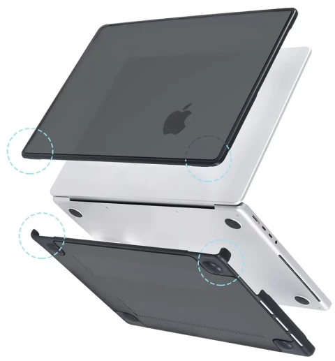 Чехол Upex Edge для MacBook Pro 16 M1/M2 2021 | 2022 | 2023 White/Grey (UP2377) - 1