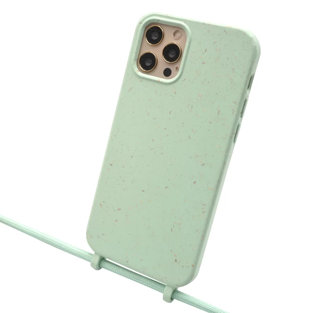 Экологичный чехол со шнуром Upex ECOBODY Series для iPhone 12 mini Matcha Latte (UP34257)