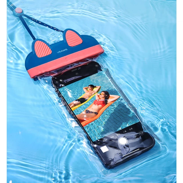 Водонепроницаемый чехол Usams Mobile Phone Waterproof Bag Grey-Blue