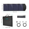 Складное солнечное зарядное устройство Choetech 100 Вт 2 x USB |1 x USB Type C | Fast Charge, Black (SC009)