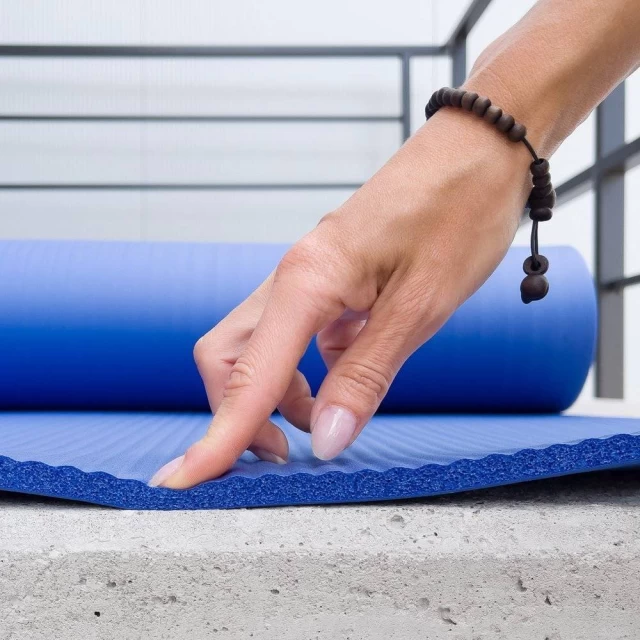 Нековзний килимок для тренувань Wozinsky 181 cm x 63 cm x 1 cm Blue (5907769300424)