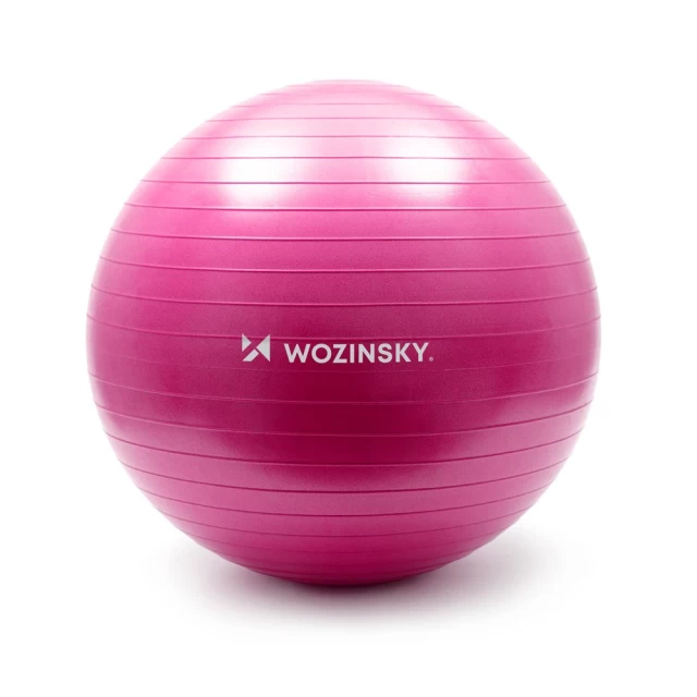 Мяч для упражнений Wozinsky 65 cm Pink (5907769300691)