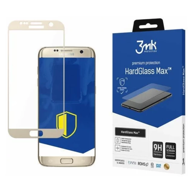 Защитное стекло 3mk HardGlass Max для Samsung Galaxy S7 Edge Gold (5901571176666)