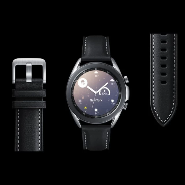Ремінець Samsung Leather Strap для Galaxy Watch3 45 mm (22 mm) Black (ET-SLR84LBEGEU)