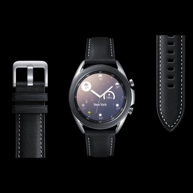 Ремінець Samsung Leather Strap для Galaxy Watch3 41 mm (20 mm) Black (ET-SLR85SBEGEU)