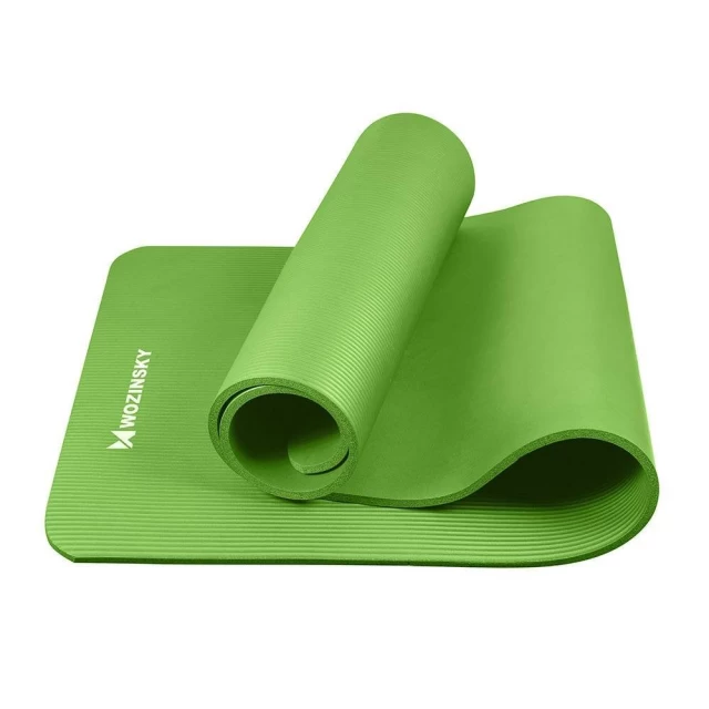 Нековзний килимок для тренувань Wozinsky 181 cm x 63 cm x 1 cm Green (5907769300431)