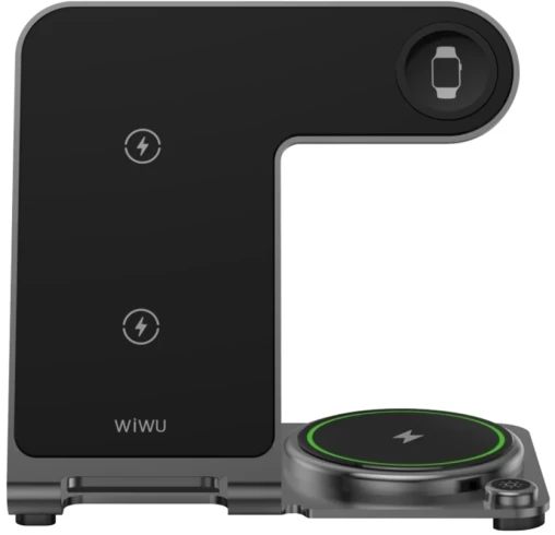 Бездротовий зарядний пристрій WIWU Power Air Wireless Charger 3-in-1 15W Grey (Wi-W005) - 1