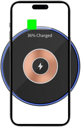 Беспроводное зарядное устройство WIWU Quantus 15W Black/Transparent with MagSafe (Wi-W013) - 1