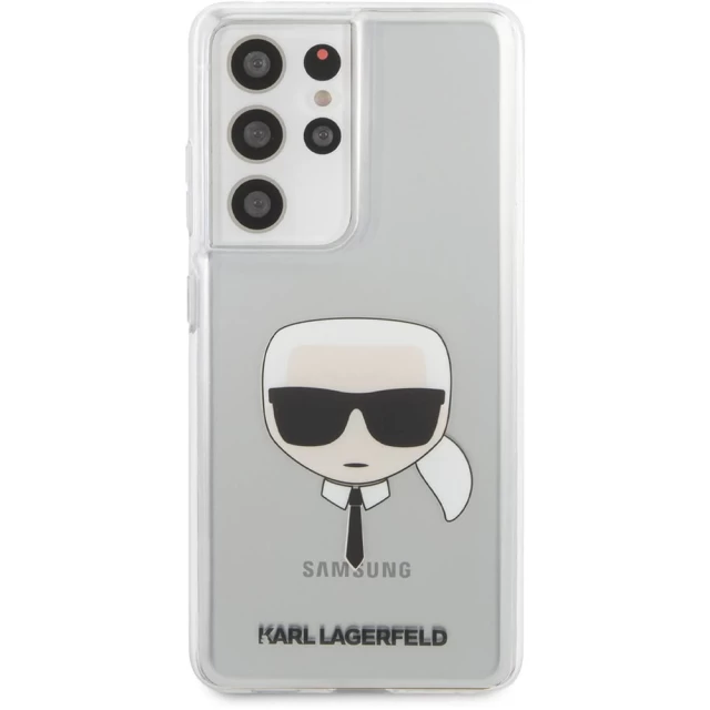 Чехол Karl Lagerfeld Karl's Head для Samsung Galaxy S21 Ultra G998 Transparent (KLHCS21LKTR)