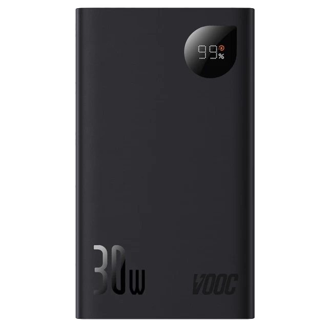 Портативное зарядное устройство Baseus Adaman2 Digital Display Fast Charge Power Bank 30W 20000mAh Power Bank Black (PPAD050001)
