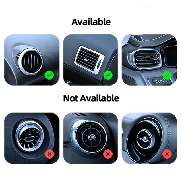 Автодержатель с функцией беспроводной зарядки Usams Magnetic Car Wireless Charging Phone Holder(Air Vent) with MagSafe (US-CD170)