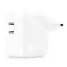Мережевий зарядний пристрій 35W Dual USB‑C Port Power Adapter (MNWP3/EU) (iS) with box