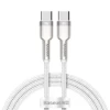 Кабель Baseus Cafule Metal Data Cable USB-C to USB-C 100W 1m White (CATLJK-C02)