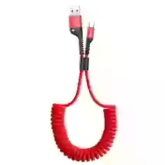 Кабель Baseus Fish Eye Spring Data USB-A to USB-C 1m Red (CATSR-09)