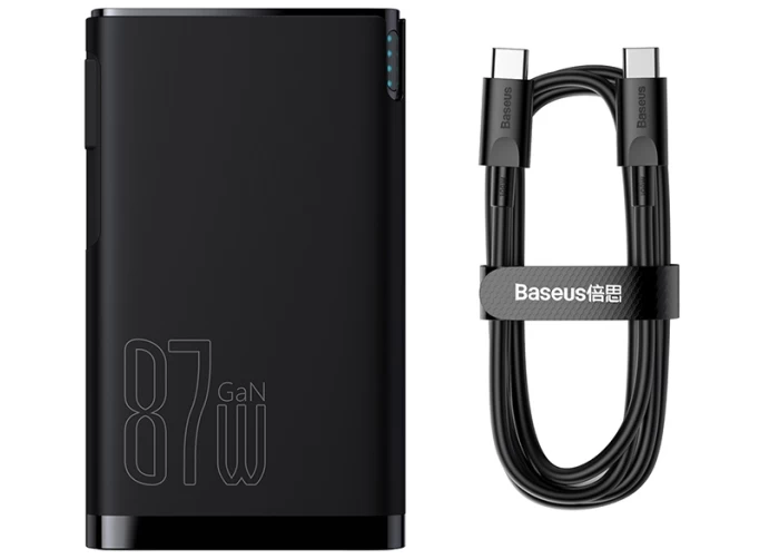 Гибридное зарядное устройство Baseus Power Station 4 Hybrid 10000mAh 87W USB-C | USB-A Black (PPHD010001) - 3