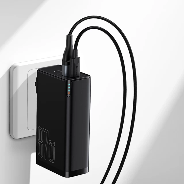 Гібридний зарядний пристрій Baseus Power Station 4 Hybrid 10000mAh 87W USB-C | USB-A Black (PPHD010001)
