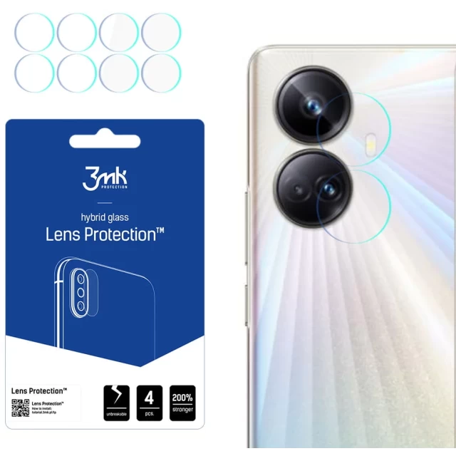 Защитное стекло для камеры 3mk Lens Protect (4 PCS) для Realme 10 Pro Plus (5903108498128)