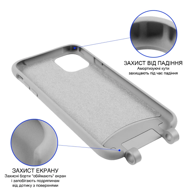 Чехол Upex Alter Eyelets for iPhone 11 Pro Crepe with Aide Red and Casquette Silver (UP110909)
