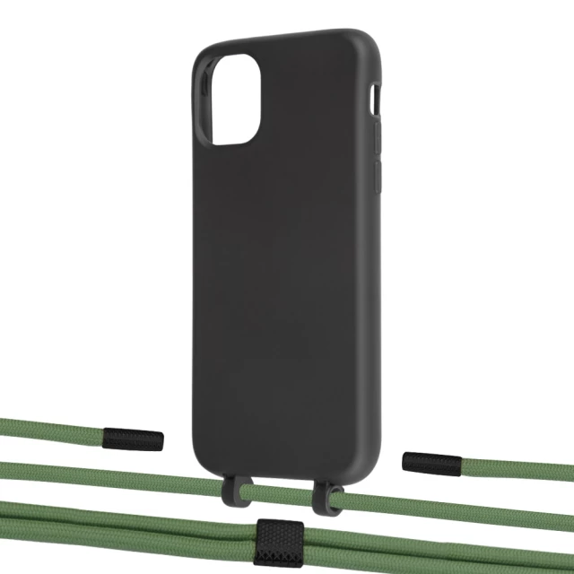 Чехол Upex Alter Eyelets for iPhone 11 Onyx with Twine Mint and Fausset Matte Black (UP106444)