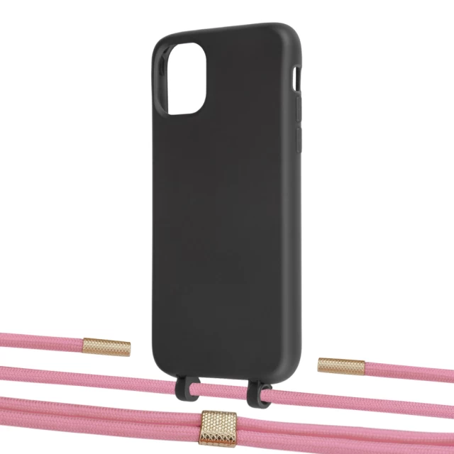 Чехол Upex Alter Eyelets for iPhone 11 Onyx with Twine Coral and Fausset Gold (UP106472)