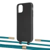 Чехол Upex Alter Eyelets for iPhone 11 Onyx with Twine Cyan and Fausset Gold (UP106480)